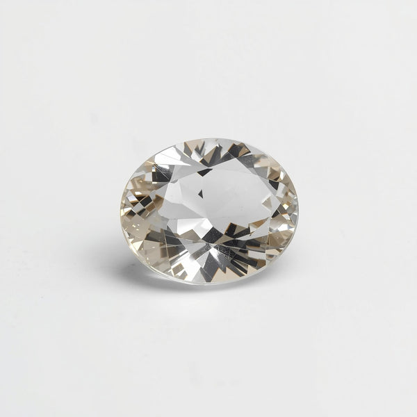 White Topaz 1PC Small 7x9 MM Oval Faceted White Superior Semi Precious Loose Gemstone