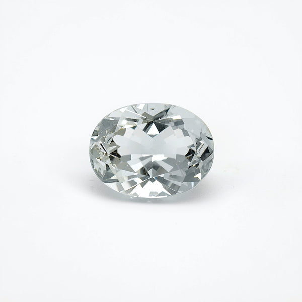 White Topaz 1PC Medium 8x10 MM Oval Faceted White Fiery Semi Precious Gems