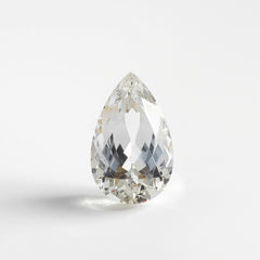 White Topaz 1PC Large 10x12 MM Pear Faceted White Pure Semi Precious Loose Gems