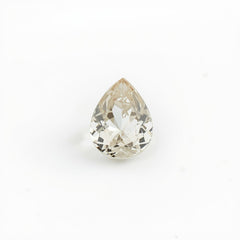 White Topaz 1PC Chunky 12x16 MM Pear Faceted White Brilliant Semi Precious Loose Gemstones