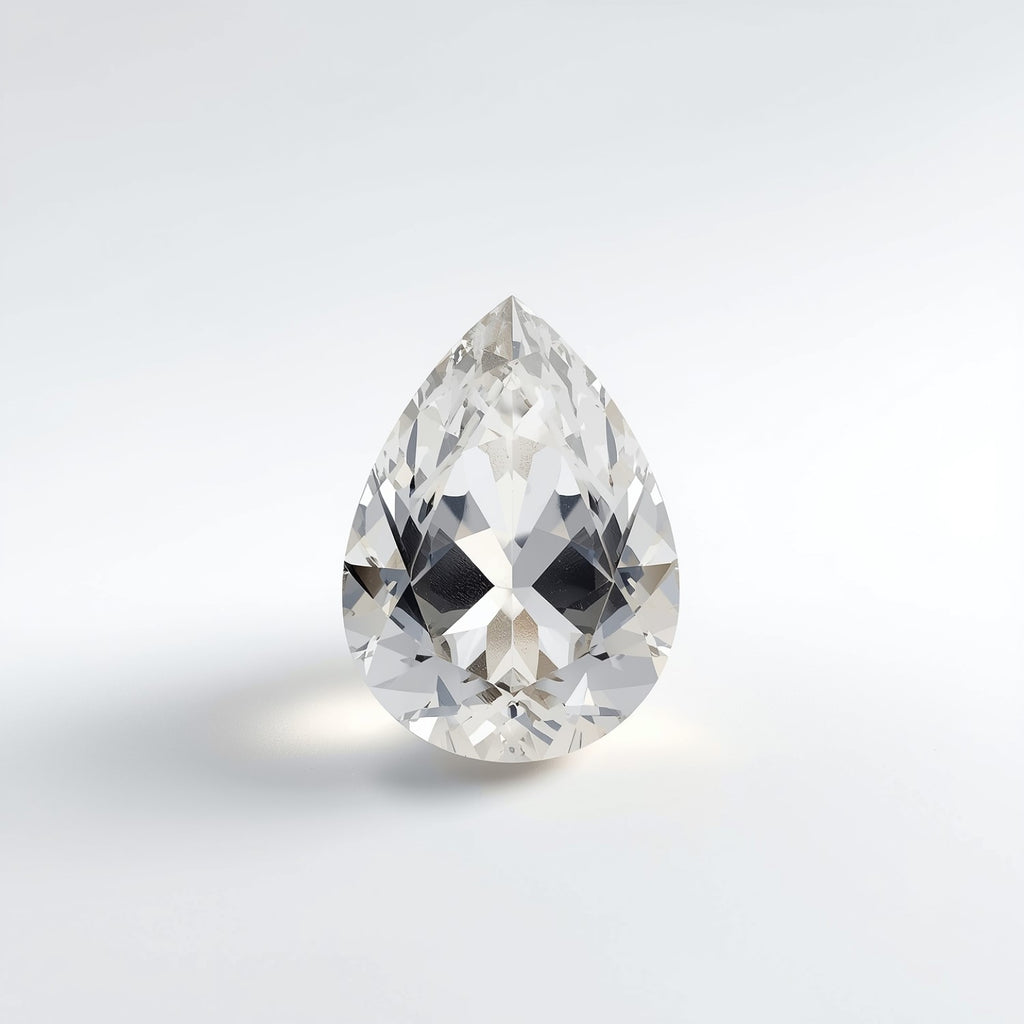 White Topaz 1PC Chunky 15x20 MM Pear Faceted White Polished Semi Precious Loose Gems