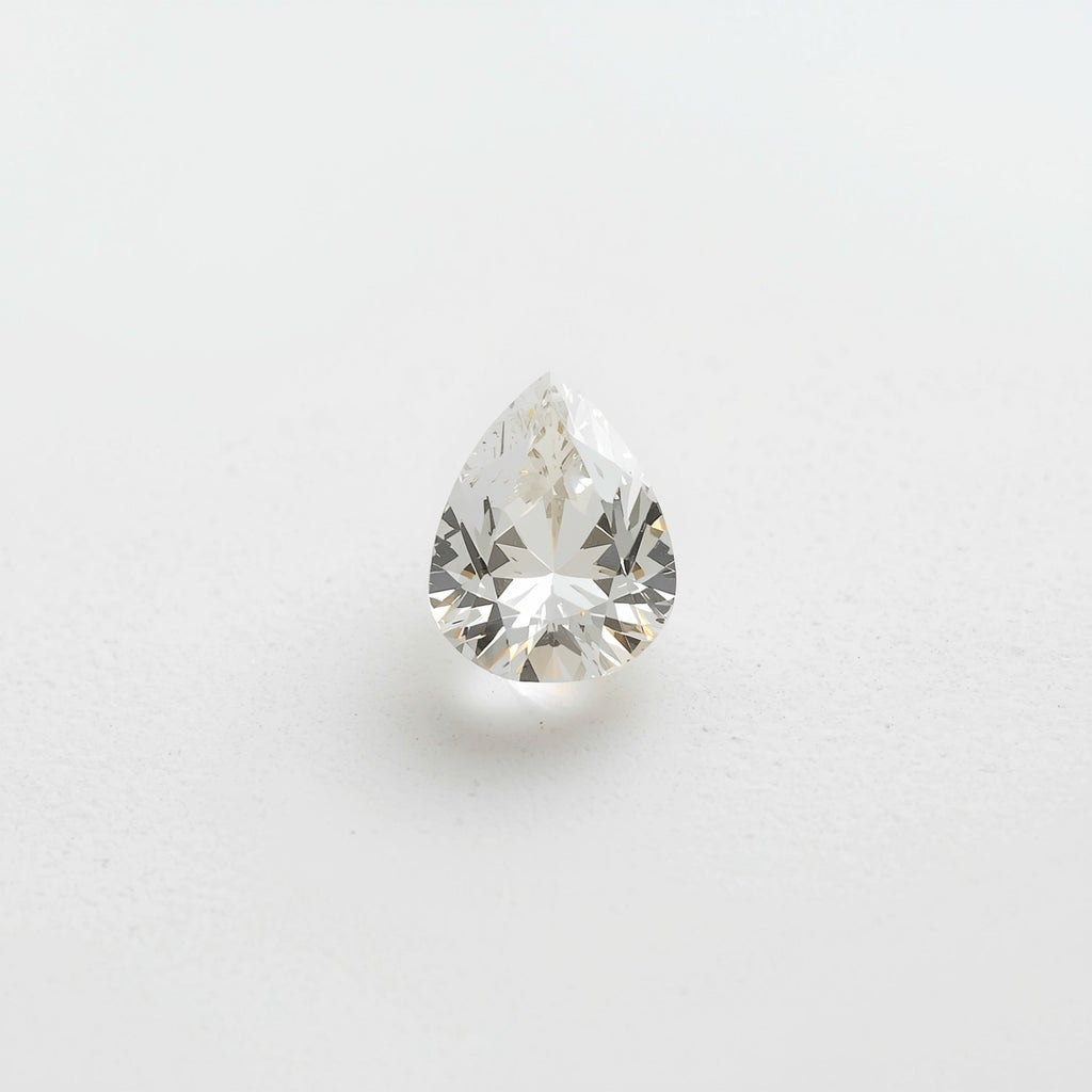White Topaz 1PC Tiny 3x5 MM Pear Faceted White Polished Semi Precious Loose Gemstones