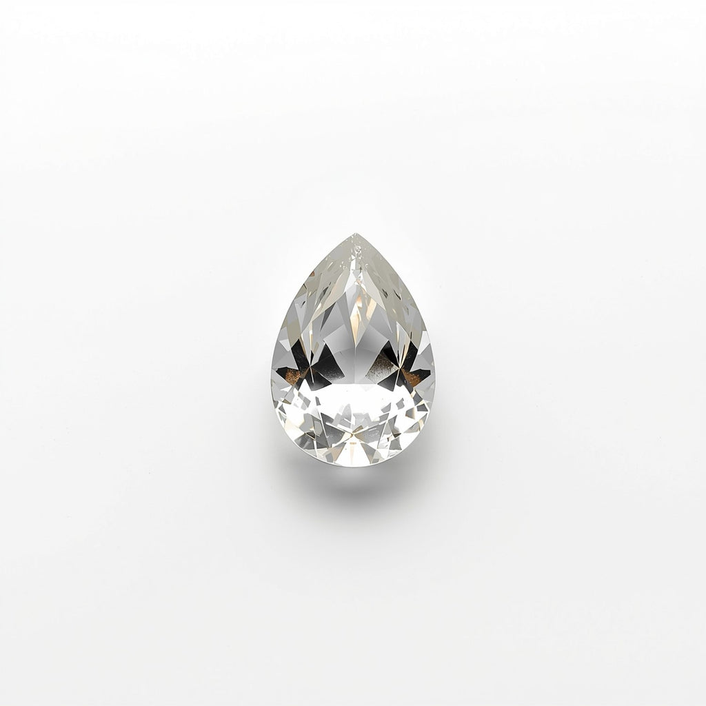 White Topaz 1PC Tiny 5x7 MM Pear Faceted White Luster Semi Precious Loose Gems