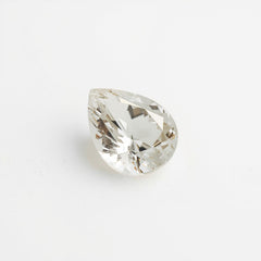 White Topaz 1PC Tiny 5x7 MM Pear Faceted White Luster Semi Precious Loose Gems