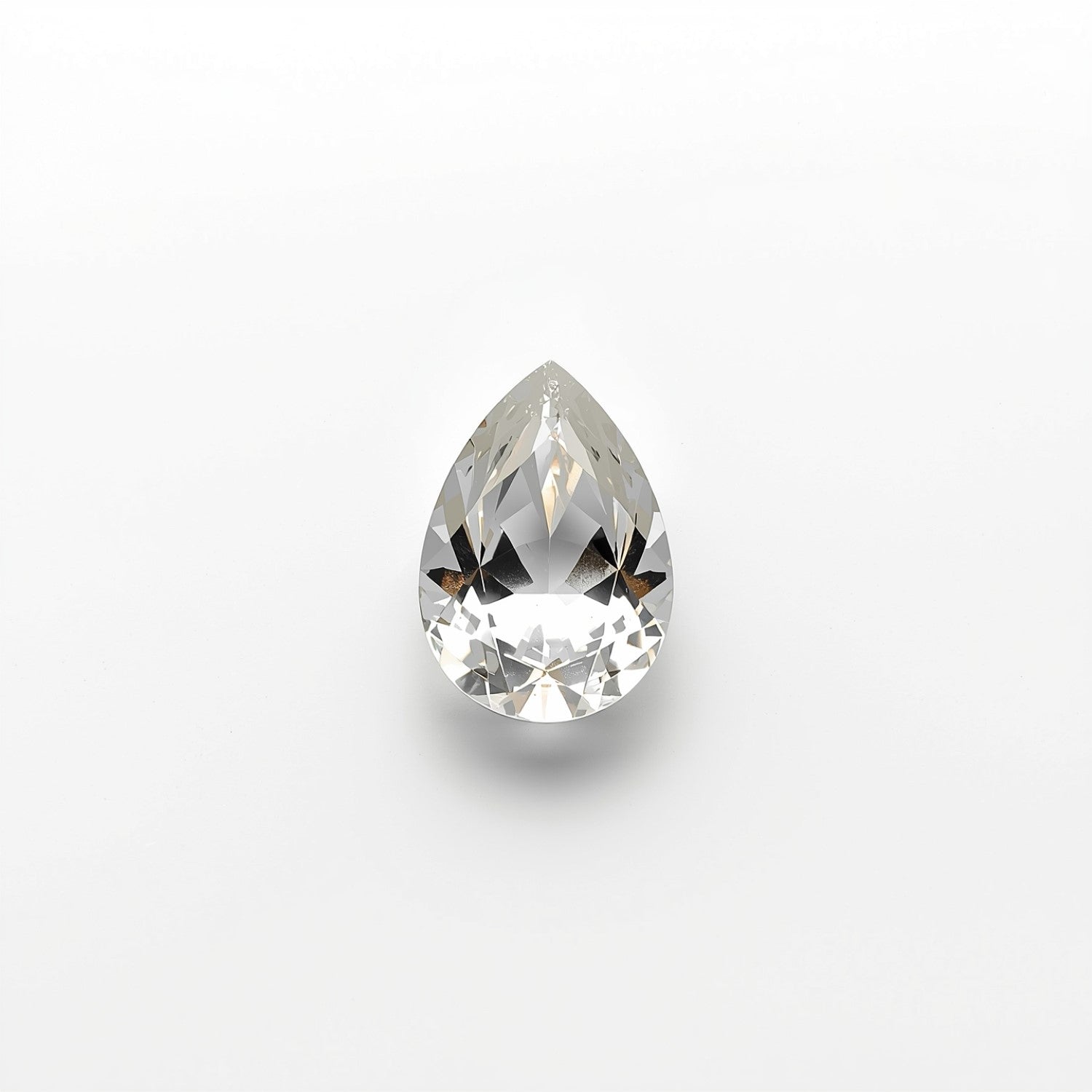 White Topaz 1PC Small 6x8 MM Pear Faceted White Lustrous Semi Precious Loose Gemstone