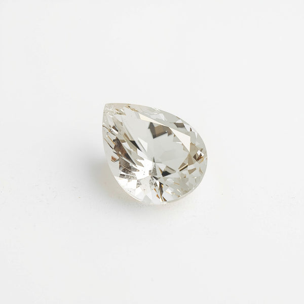 White Topaz 1PC Small 6x9 MM Pear Faceted White Shine Semi Precious Loose Gemstones