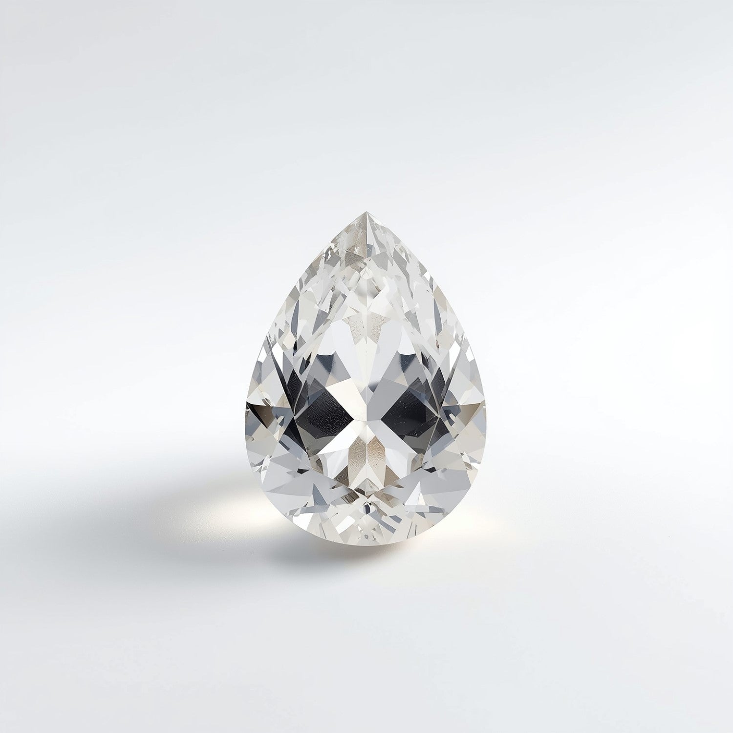 White Topaz 1PC Small 7x9 MM Pear Faceted White Fine Semi Precious Gems Imagen principal del producto