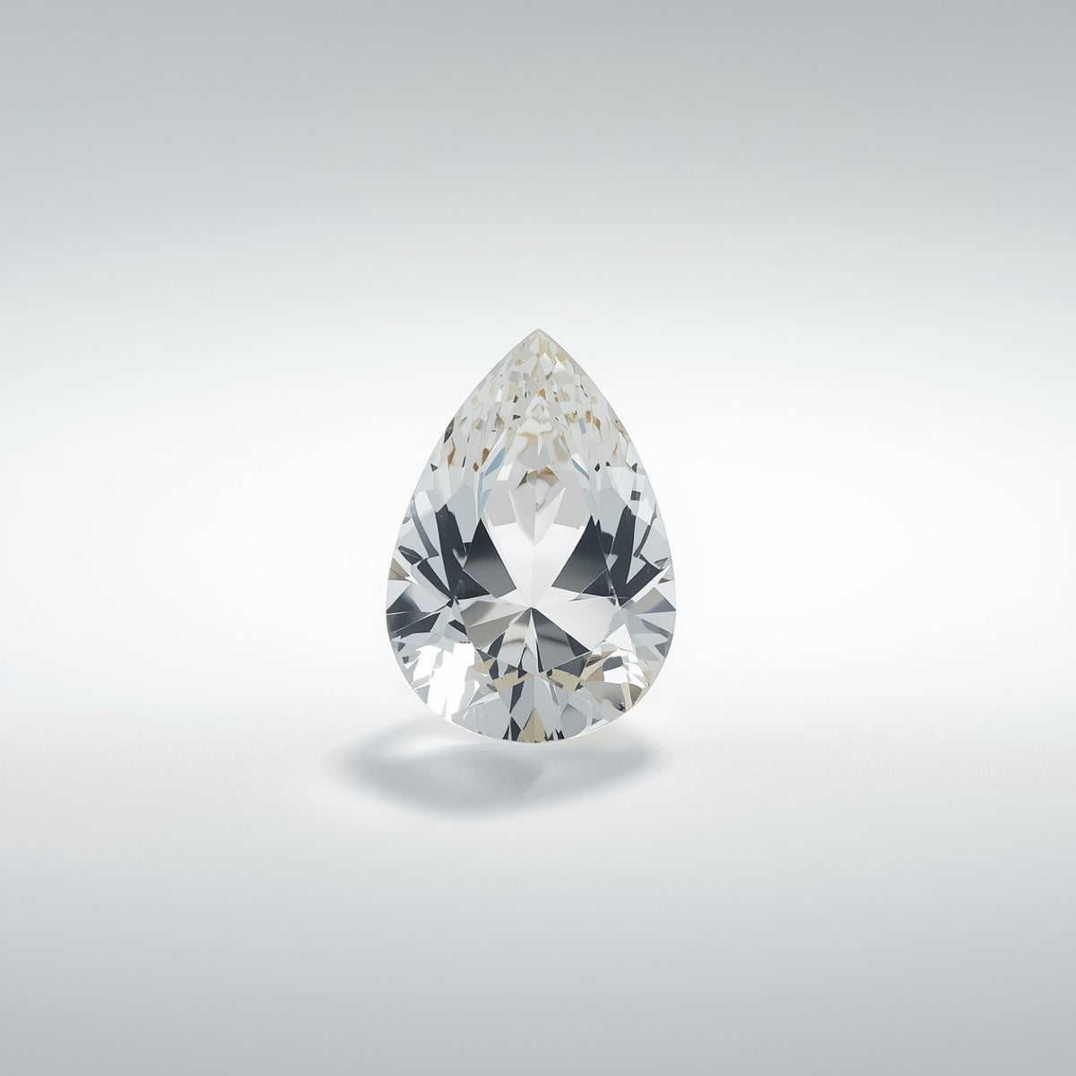 White Topaz 1PC Medium 8x10 MM Pear Faceted White Natural Semi Precious Loose Gemstone