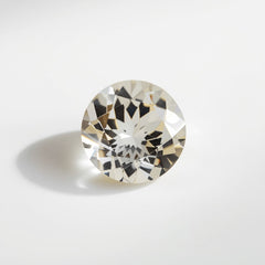 White Topaz 1PC Large 12x12 MM Round Faceted White High-Quality Semi Precious Loose Gemstones