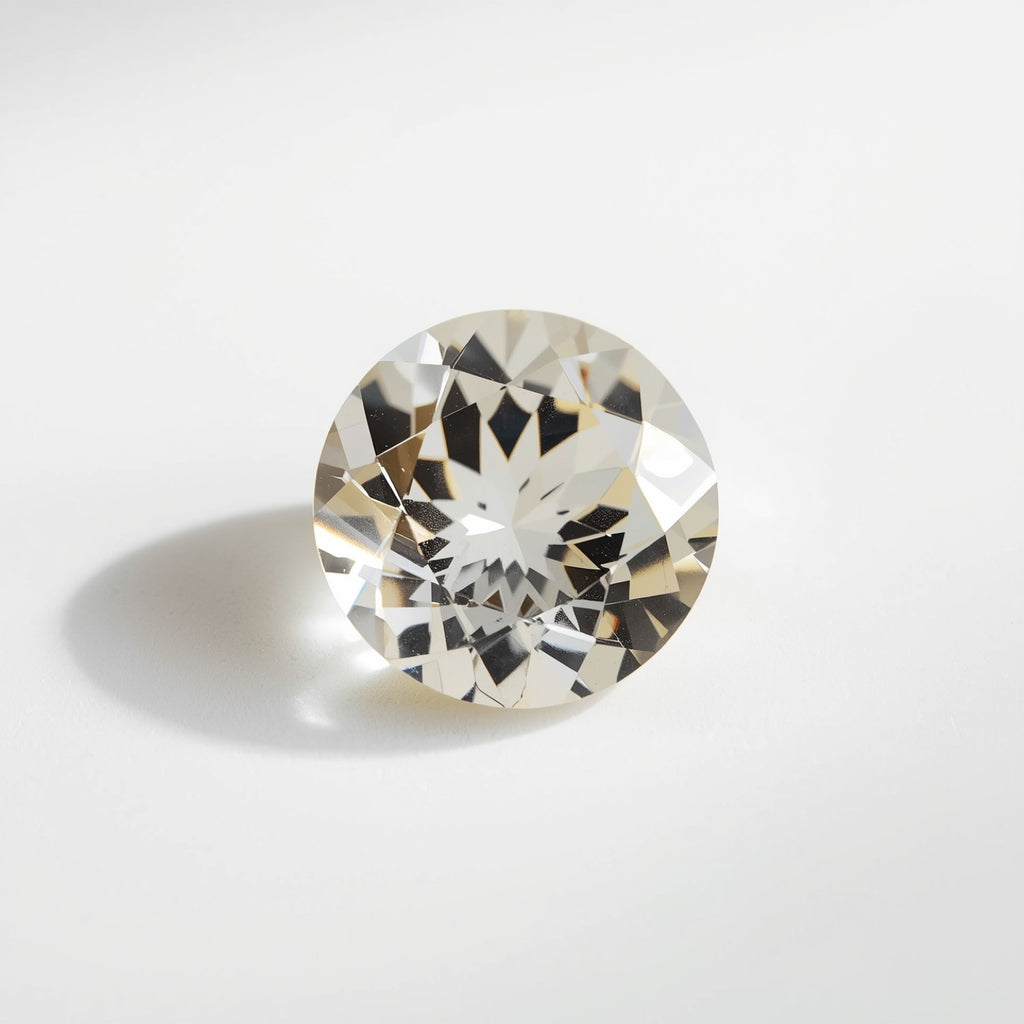 White Topaz 1PC Chunky 14x14 MM Round Faceted White Genuine Semi Precious Loose Gems