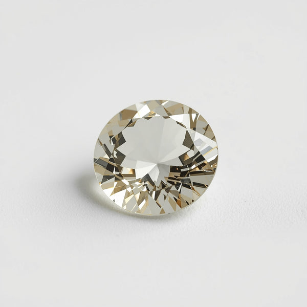 White Topaz 1PC Chunky 15x15 MM Round Faceted White Superior Semi Precious Loose Gemstone