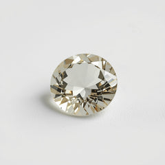 White Topaz 1PC Chunky 15x15 MM Round Faceted White Superior Semi Precious Loose Gemstone