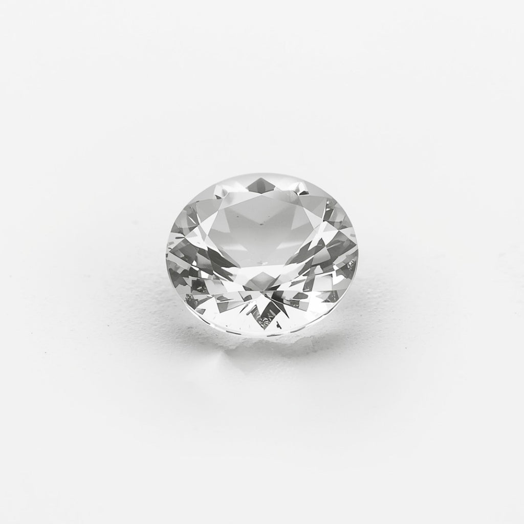 White Topaz 10PC Tiny 3x3 MM Round Faceted White Fiery Semi Precious Loose Gemstone