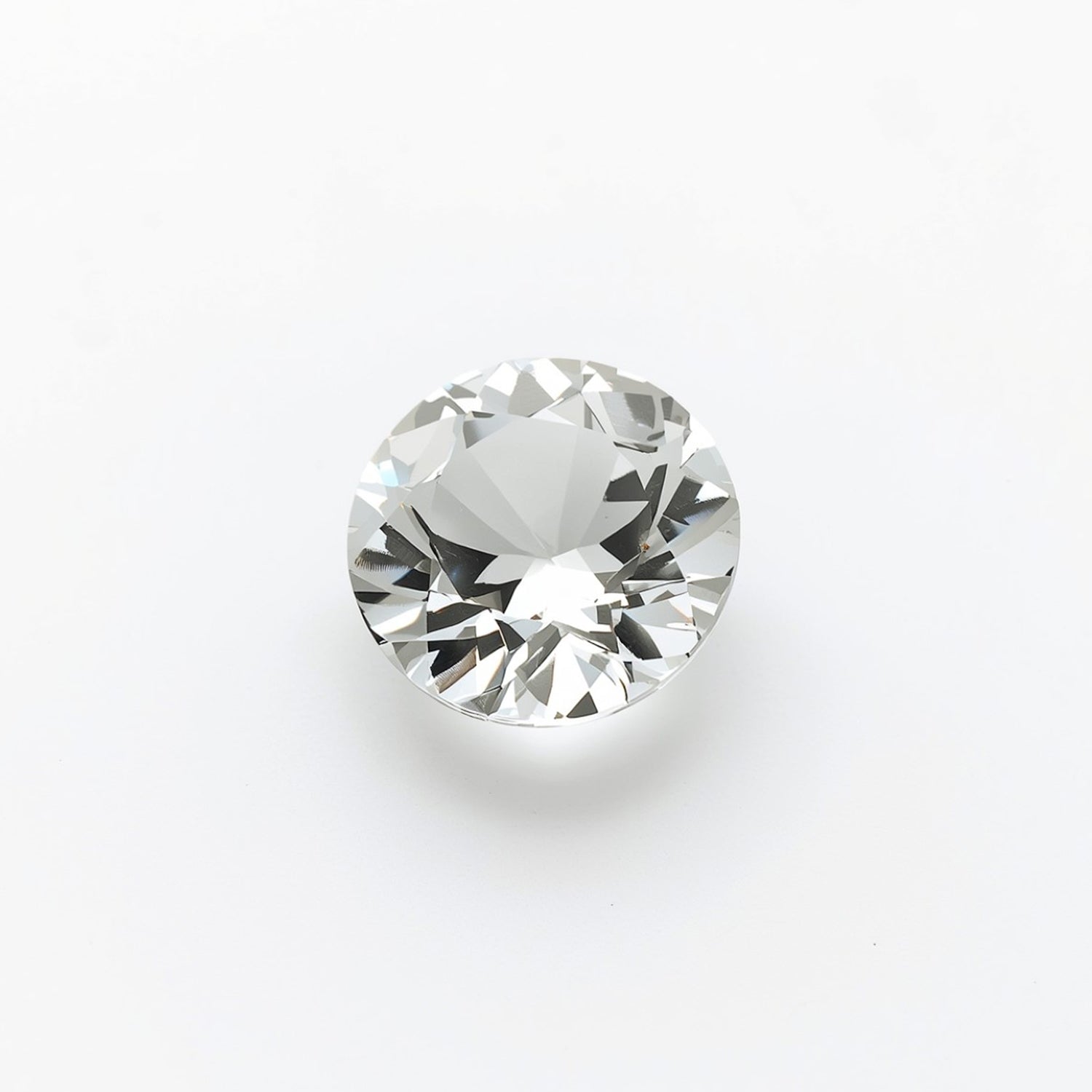 White Topaz 1PC Tiny 6x6 MM Round Faceted White Polished Semi Precious Loose Gems