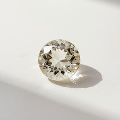 White Topaz 1PC Small 7x7 MM Round Faceted White Splendid Semi Precious Loose Gemstone