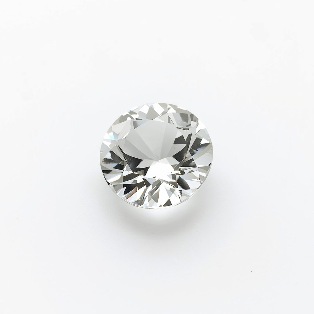 White Topaz 1PC Medium 9x9 MM Round Faceted White Lustrous Semi Precious Gems