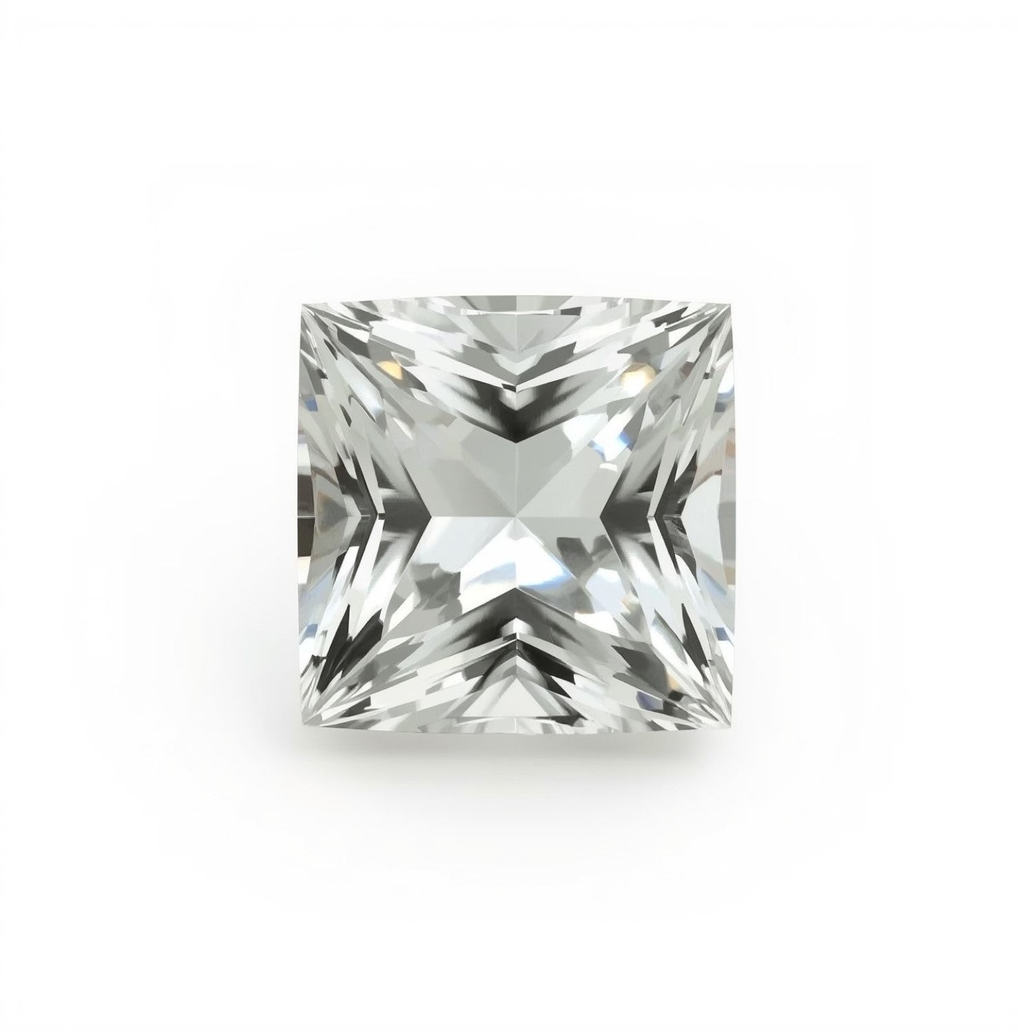 White Topaz 1PC Large 10x10 MM Square Faceted White Shine Semi Precious Loose Gems Huvudsaklig produktbild