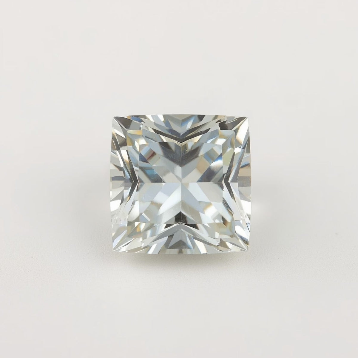 White Topaz 1PC Large 11x11 MM Square Faceted White Fine Semi Precious Loose Gemstone