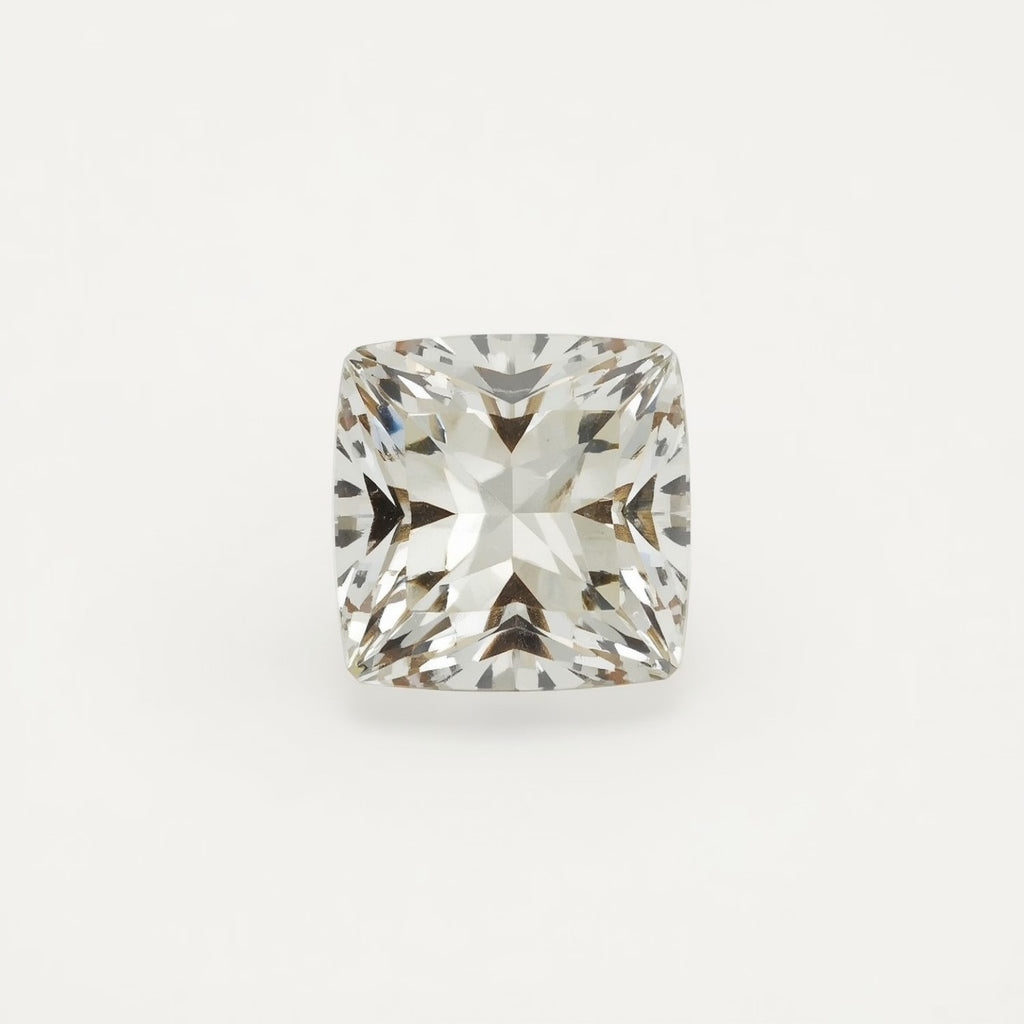 White Topaz 1PC Large 11x11 MM Square Faceted White Fine Semi Precious Loose Gemstone