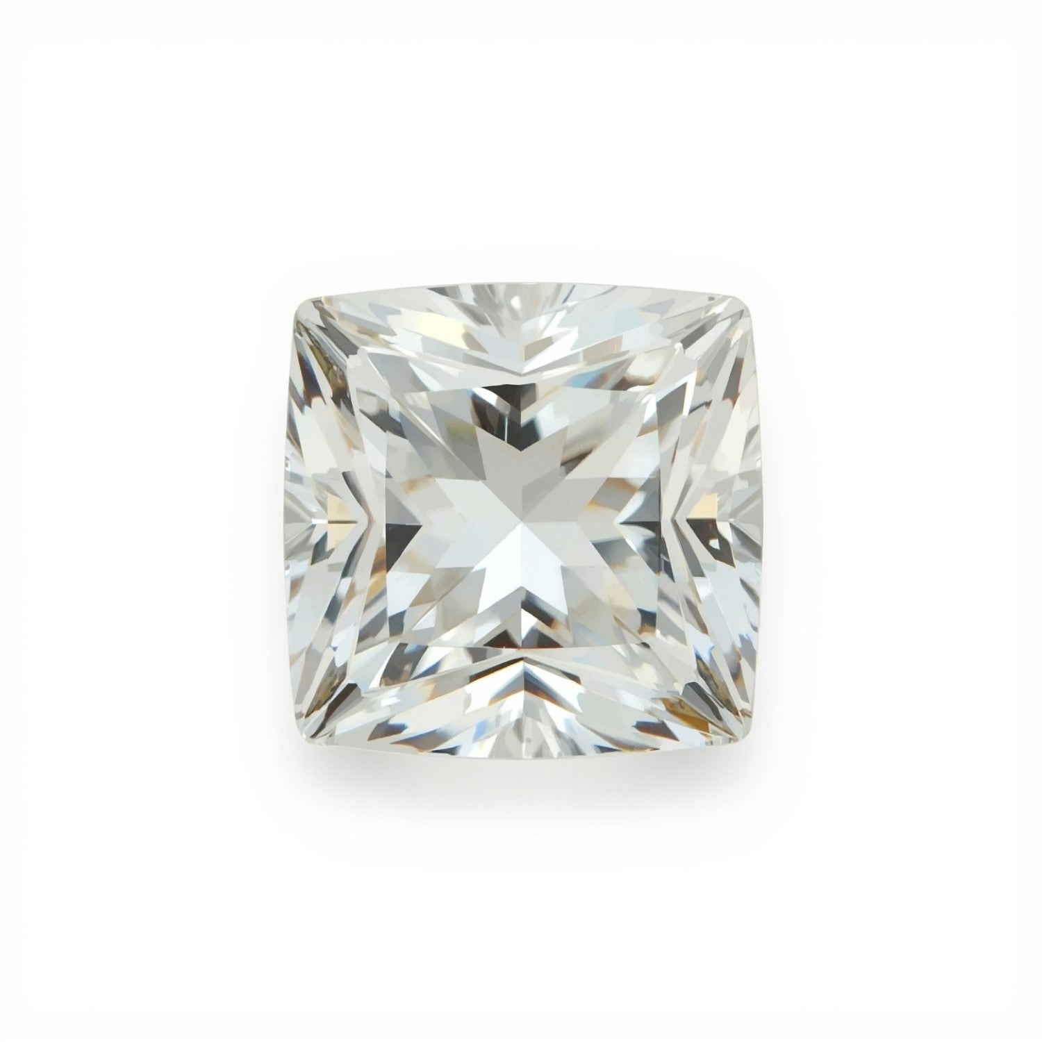 White Topaz 1PC Chunky 15x15 MM Square Faceted White Superior Semi Precious Loose Gemstone