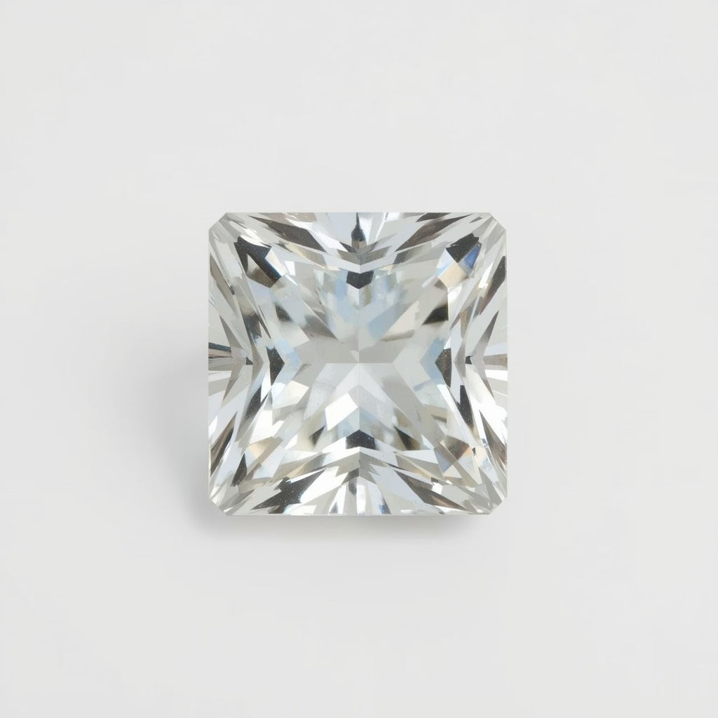 White Topaz 1PC Chunky 16x16 MM Square Faceted White Pure Semi Precious Loose Gemstones