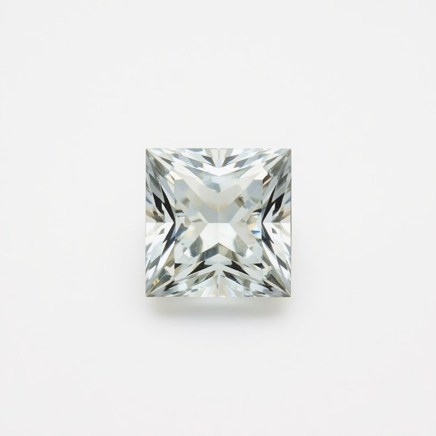 White Topaz 10PC Tiny 3x3 MM Square Faceted White Fiery Semi Precious Loose Gemstone メイン画像