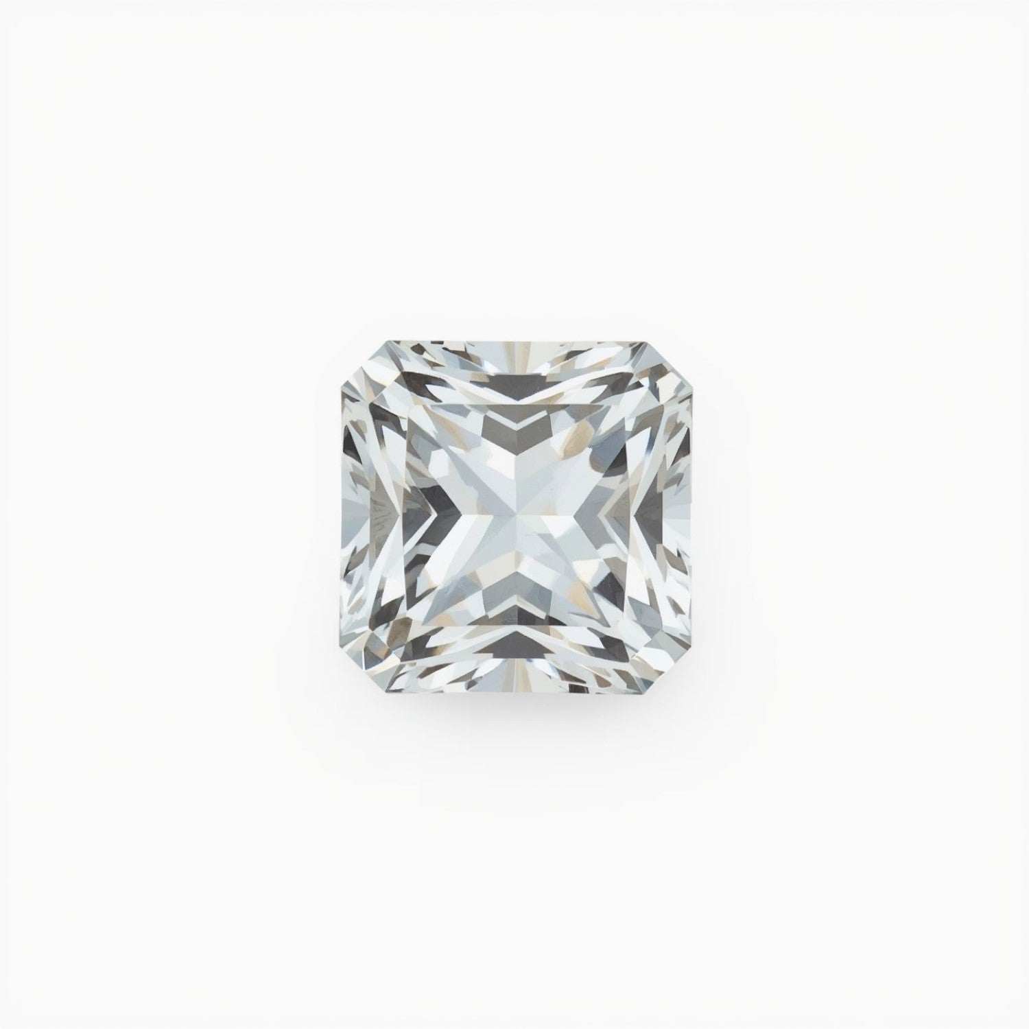 White Topaz 10PC Tiny 4x4 MM Square Faceted White Brilliant Semi Precious Loose Gemstones メイン画像