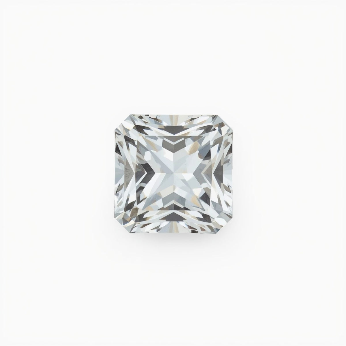 White Topaz 10PC Tiny 4x4 MM Square Faceted White Brilliant Semi Precious Loose Gemstones