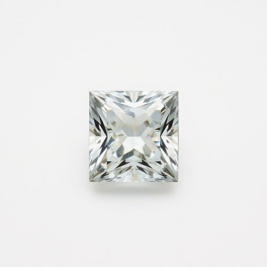White Topaz 1PC Tiny 5x5 MM Square Faceted White Sparkling Semi Precious Gems