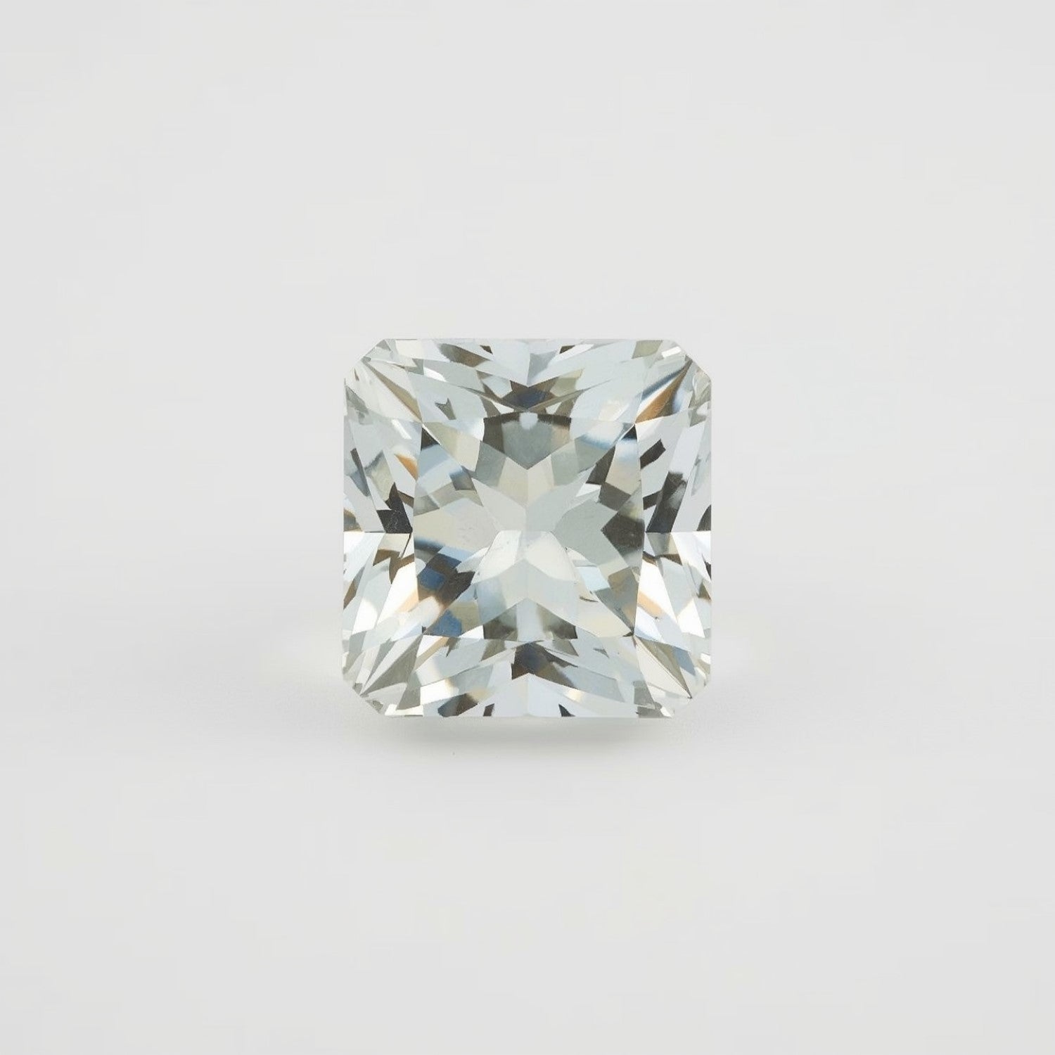 White Topaz 1PC Small 7x7 MM Square Faceted White Splendid Semi Precious Loose Gemstone