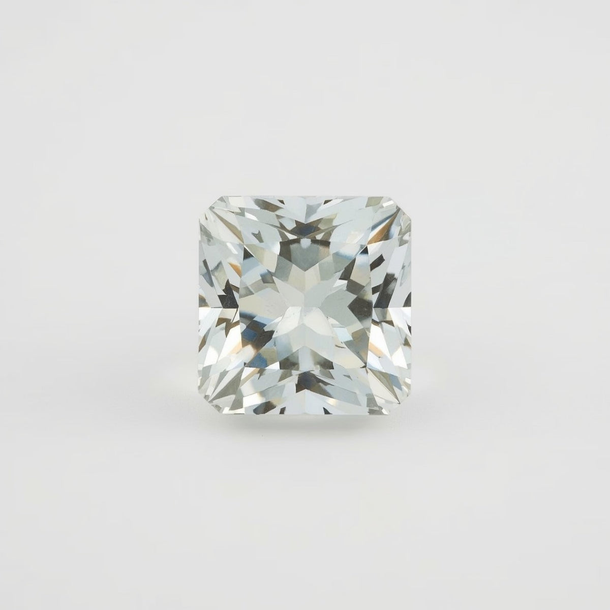 White Topaz 1PC Small 7x7 MM Square Faceted White Splendid Semi Precious Loose Gemstone