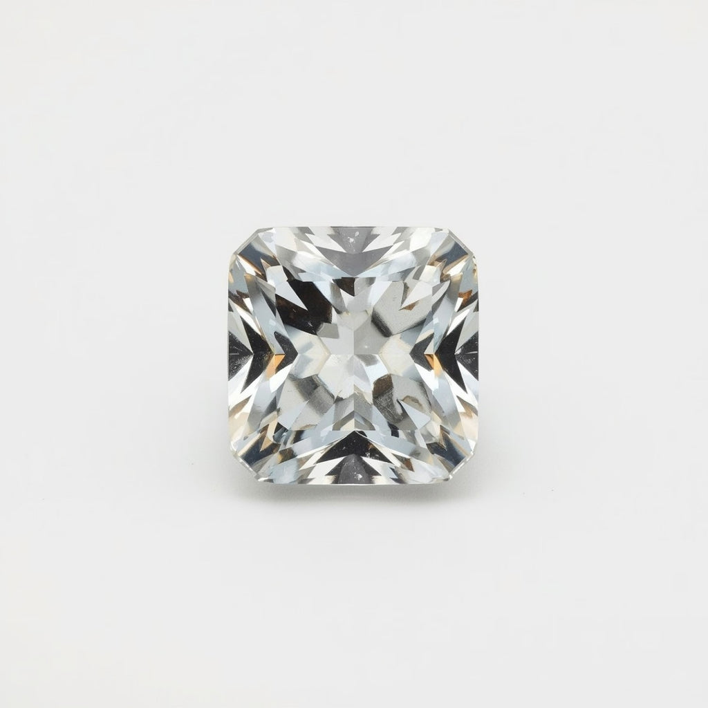White Topaz 1PC Small 7x7 MM Square Faceted White Splendid Semi Precious Loose Gemstone