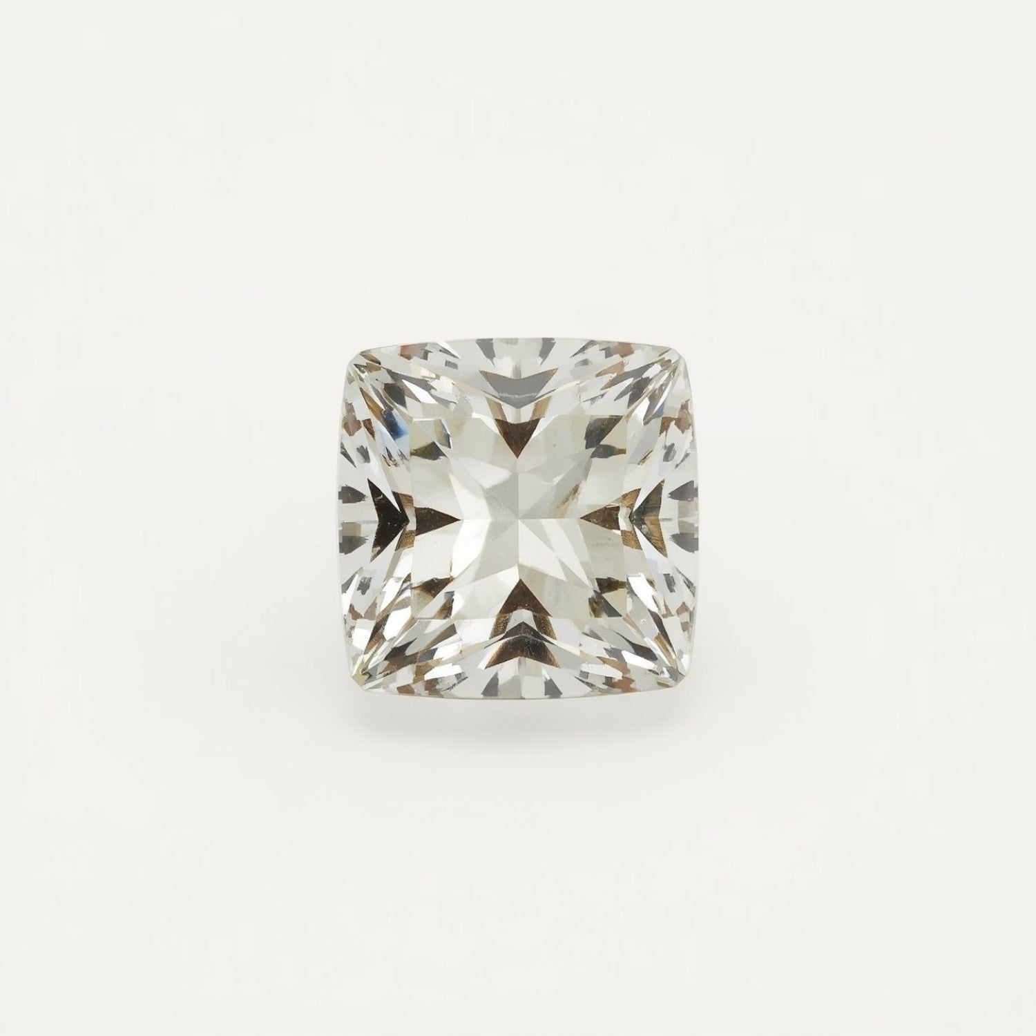 White Topaz 1PC Small 8x8 MM Square Faceted White Luster Semi Precious Loose Gemstones Hoofdafbeelding