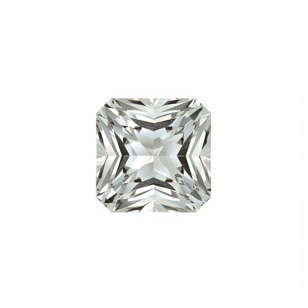 White Topaz 1PC Medium 9x9 MM Square Faceted White Lustrous Semi Precious Gems