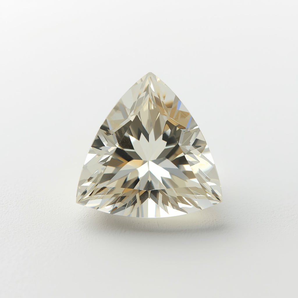 White Topaz 1PC Large 10x10 MM Triangle Faceted White Shine Semi Precious Loose Gems