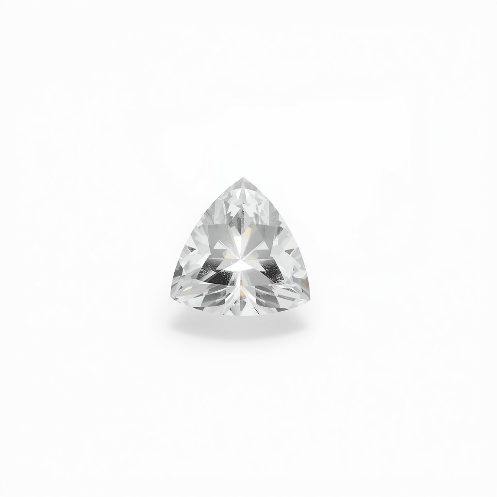 White Topaz 1PC Tiny 5x5 MM Triangle Faceted White Sparkling Semi Precious Gems