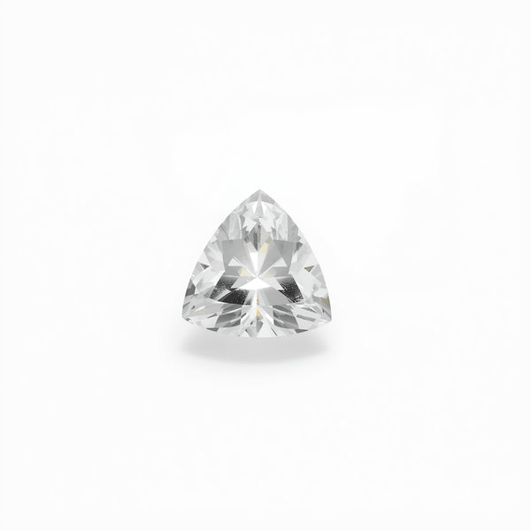 White Topaz 1PC Tiny 5x5 MM Triangle Faceted White Sparkling Semi Precious Gems