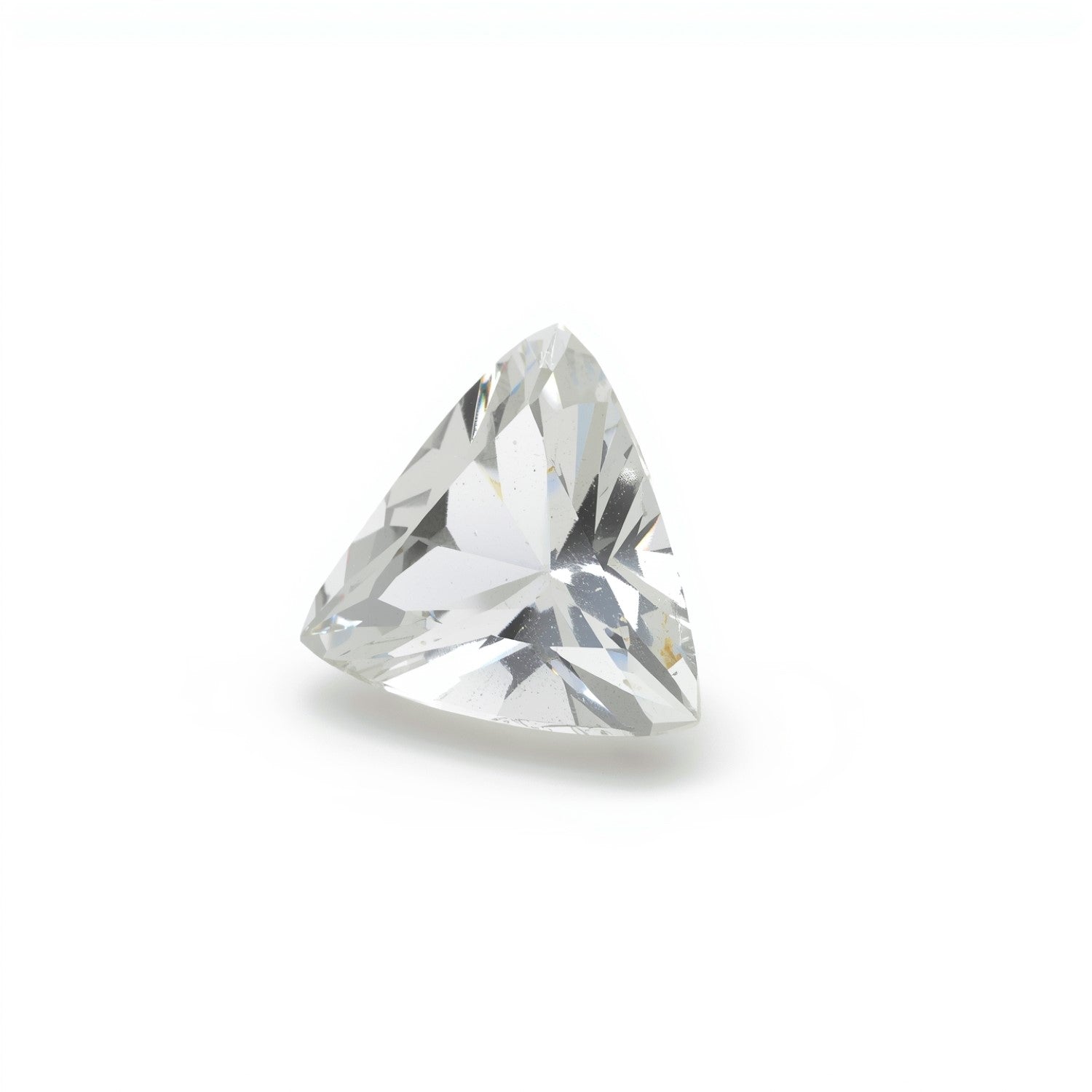White Topaz 1PC Small 7x7 MM Triangle Faceted White Splendid Semi Precious Loose Gemstone Sekundär produktbild