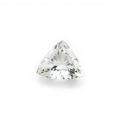 Weißer Topas, 1 Stück, klein, 8 x 8 mm, dreieckig, facettiert, weißer Glanz, Halbedelsteine, lose Edelsteine