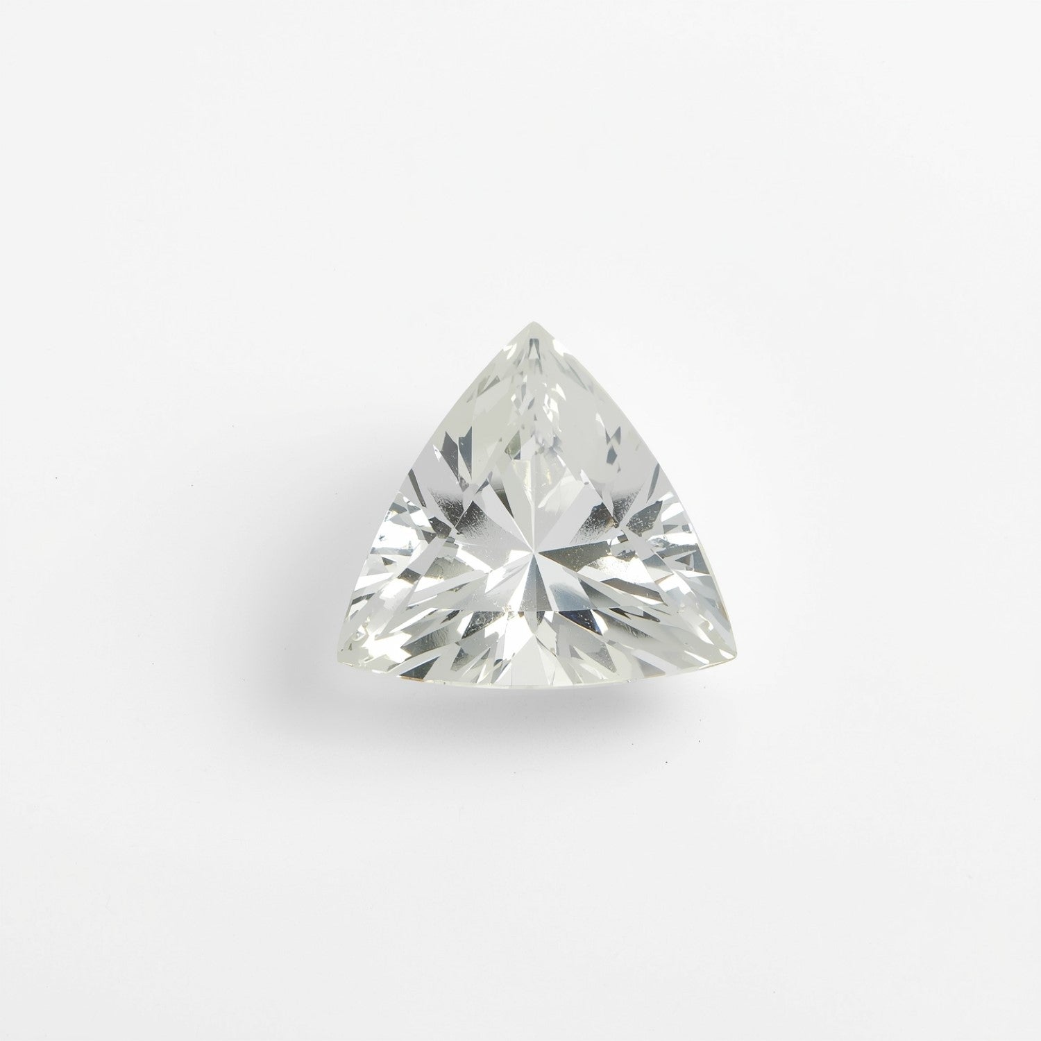 White Topaz 1PC Small 8x8 MM Triangle Faceted White Luster Semi Precious Loose Gemstones Sekundär produktbild