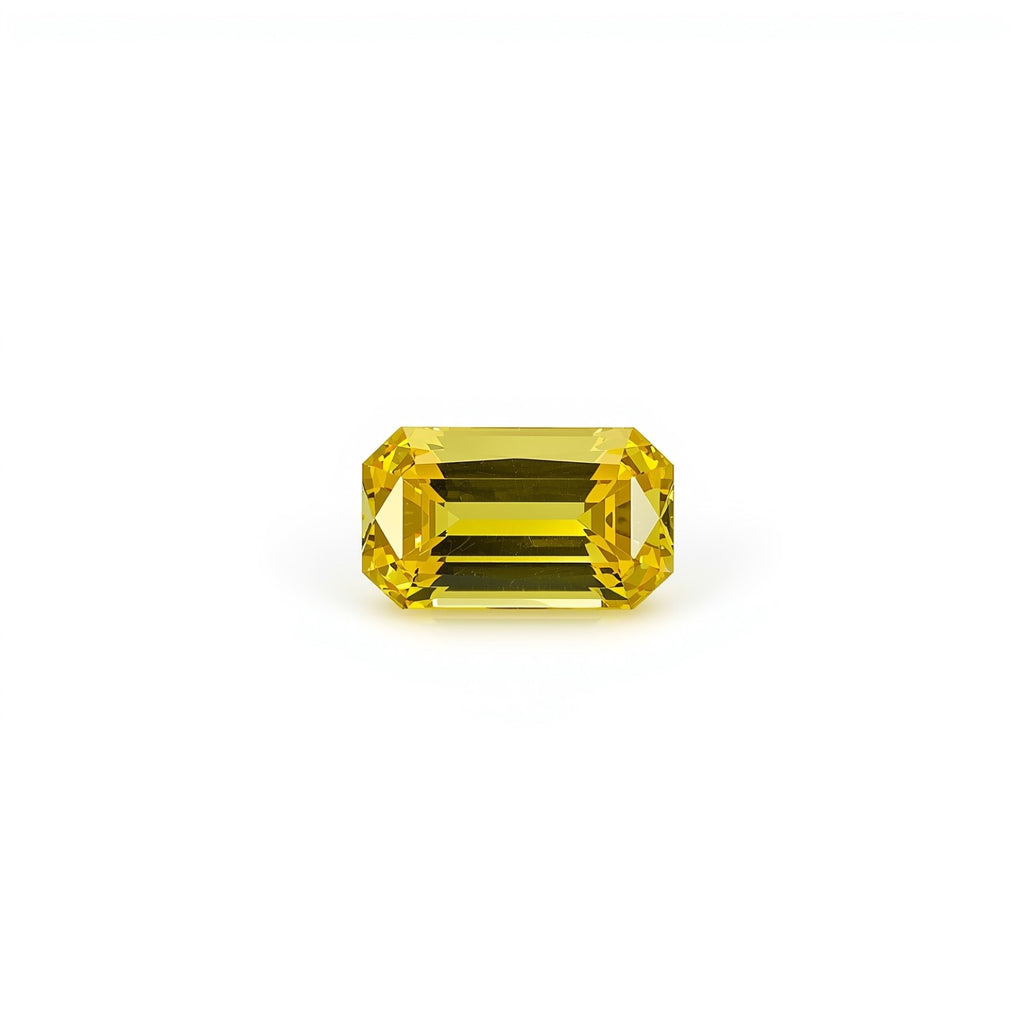 Yellow Sapphire 1PC Tiny 4x8 MM Baguette Faceted Yellow Luster Precious Loose Gemstones