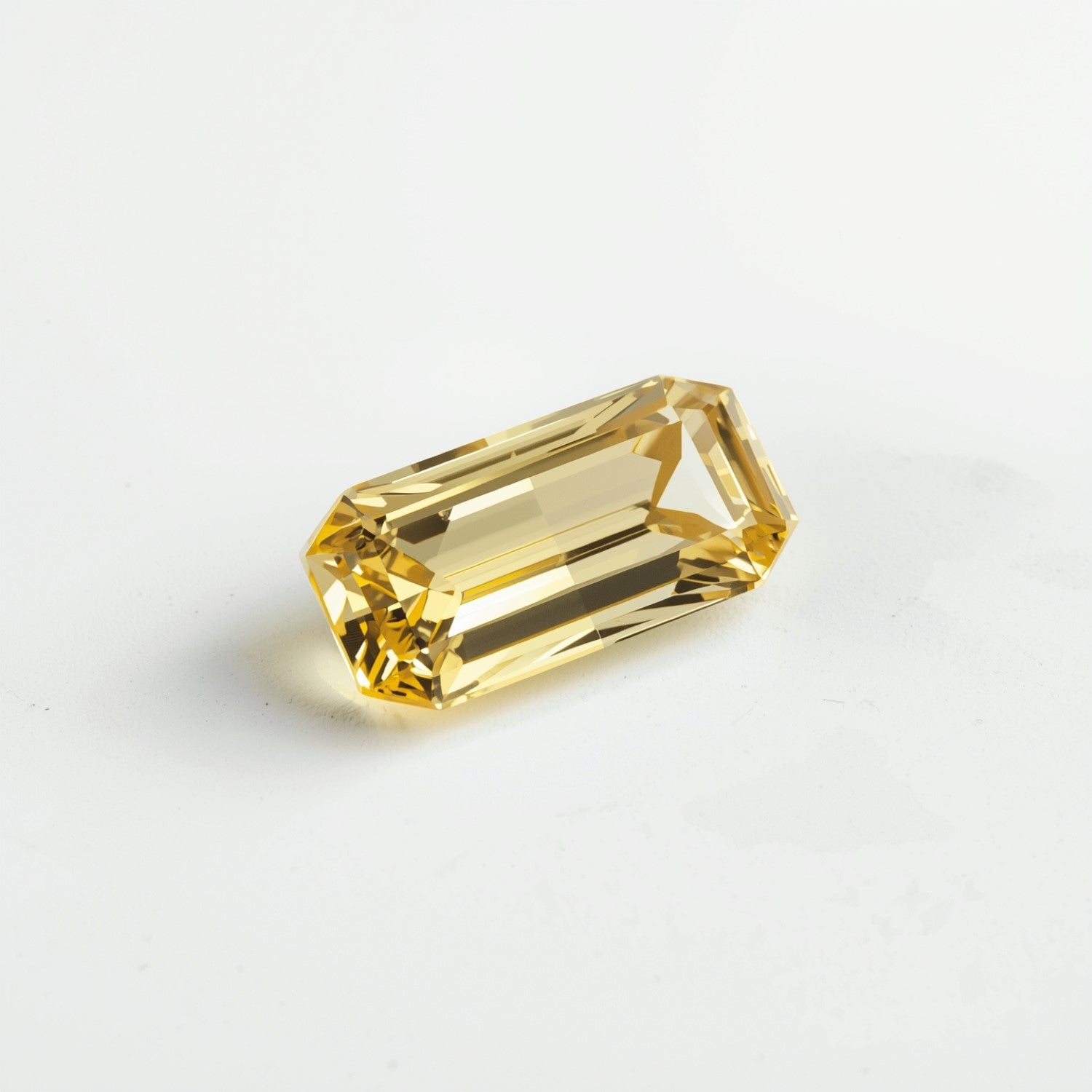 Yellow Sapphire 1PC Small 5x10 MM Baguette Faceted Yellow Lustrous Precious Gems