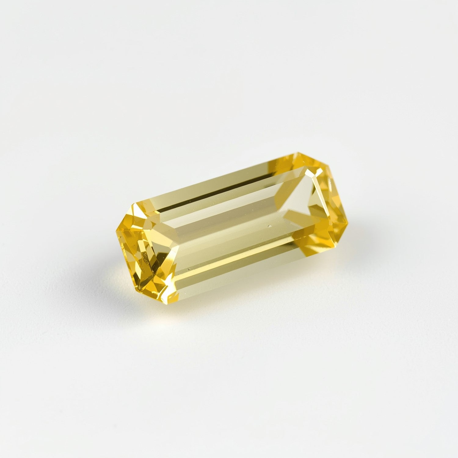 Yellow Sapphire 1PC Medium 7x14 MM Baguette Faceted Yellow Fine Precious Loose Gemstone Immagine principale del prodotto