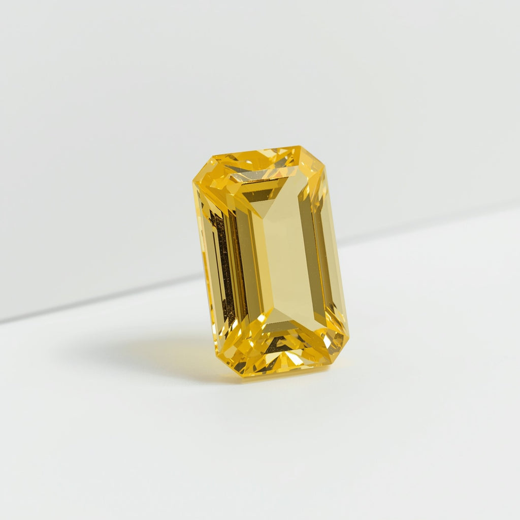 Yellow Sapphire 1PC Medium 7x14 MM Baguette Faceted Yellow Fine Precious Loose Gemstone