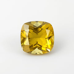 Yellow Sapphire 1PC Large 10x10 MM Cushion Faceted Yellow Shine Precious Loose Gemstones