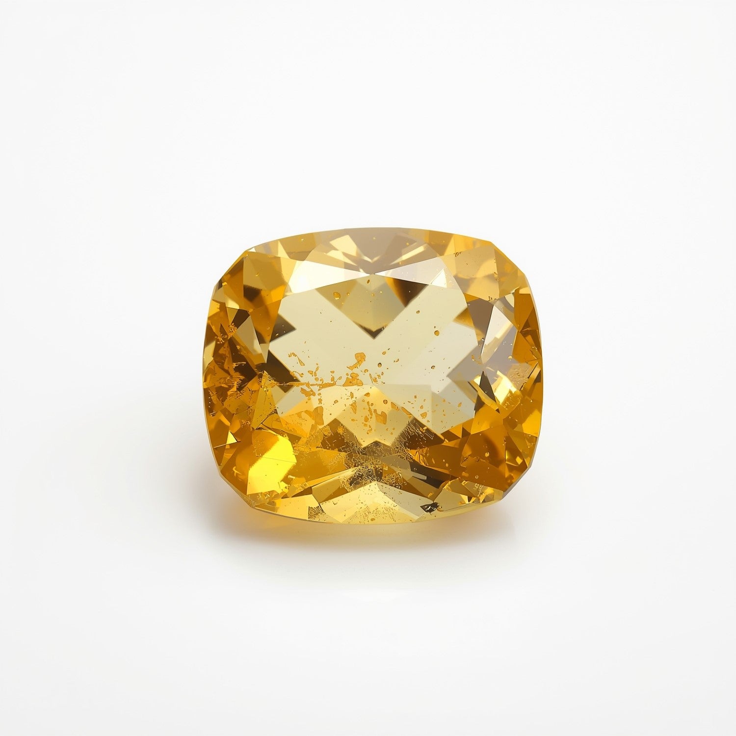 Yellow Sapphire 1PC Large 11x11 MM Cushion Faceted Yellow Fine Precious Gems