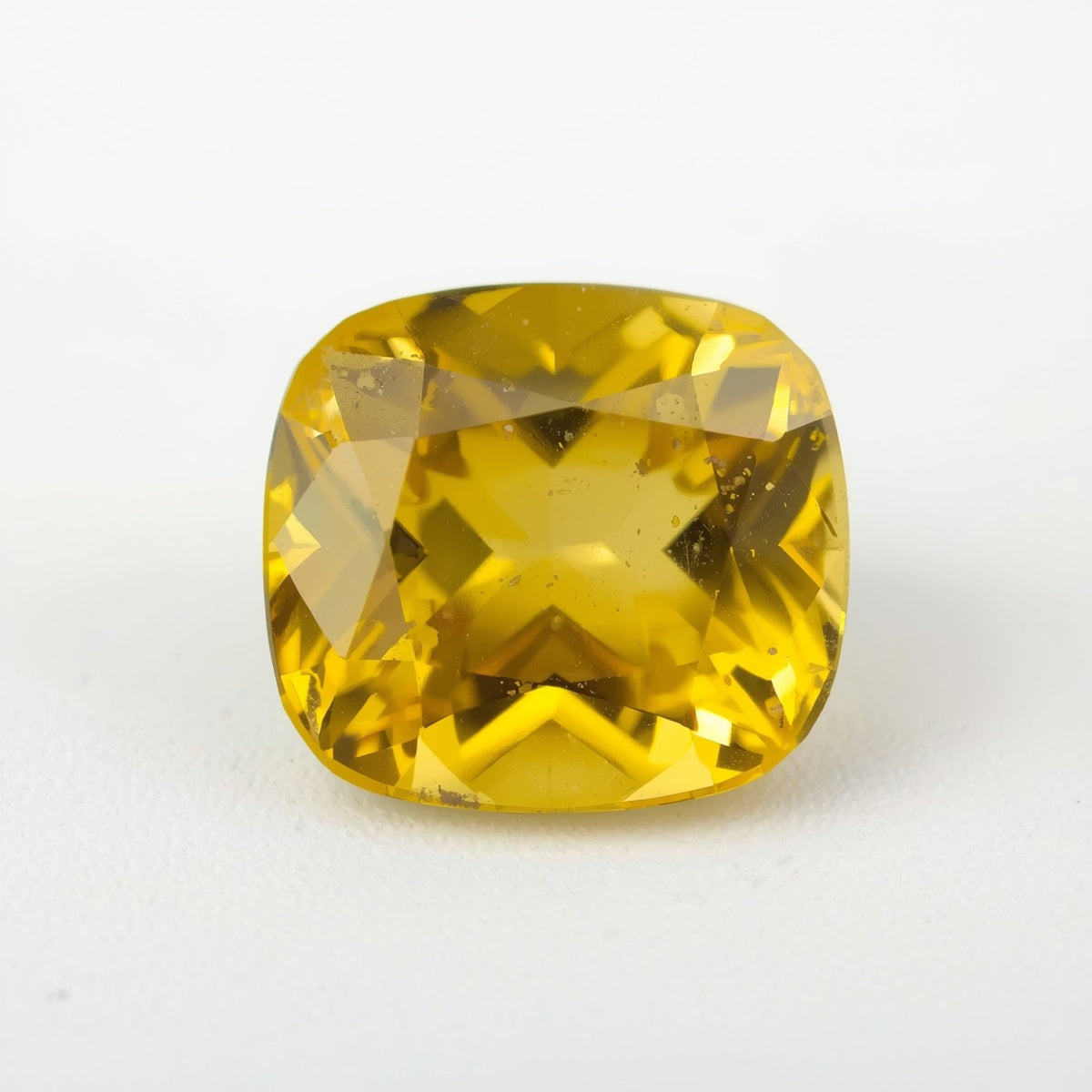 Yellow Sapphire 1PC Large 12x12 MM Cushion Faceted Yellow High-Quality Precious Loose Gems