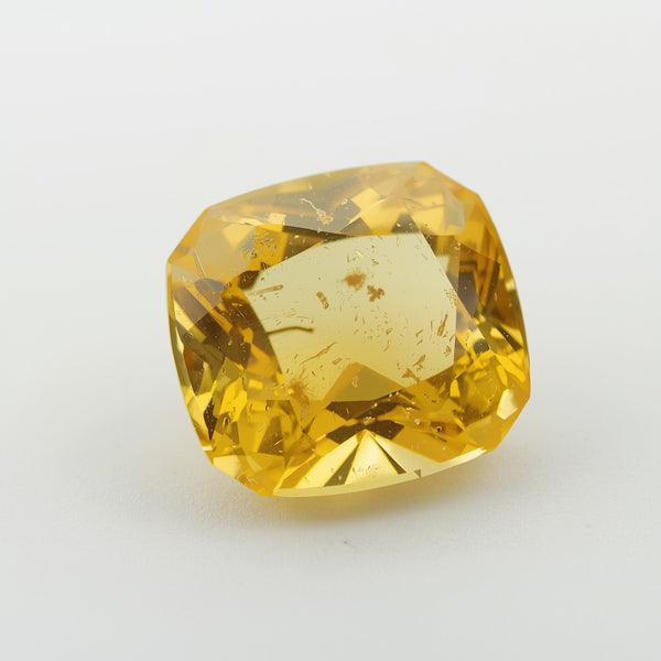 Yellow Sapphire 1PC Large 12x12 MM Cushion Faceted Yellow High-Quality Precious Loose Gems