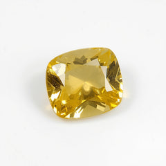Yellow Sapphire 1PC Chunky 13x13 MM Cushion Faceted Yellow Natural Precious Loose Gemstone