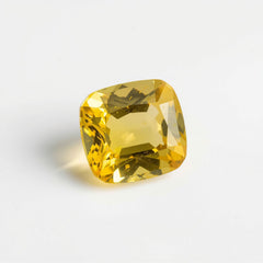 Yellow Sapphire 1PC Chunky 16x16 MM Cushion Faceted Yellow Pure Precious Loose Gems
